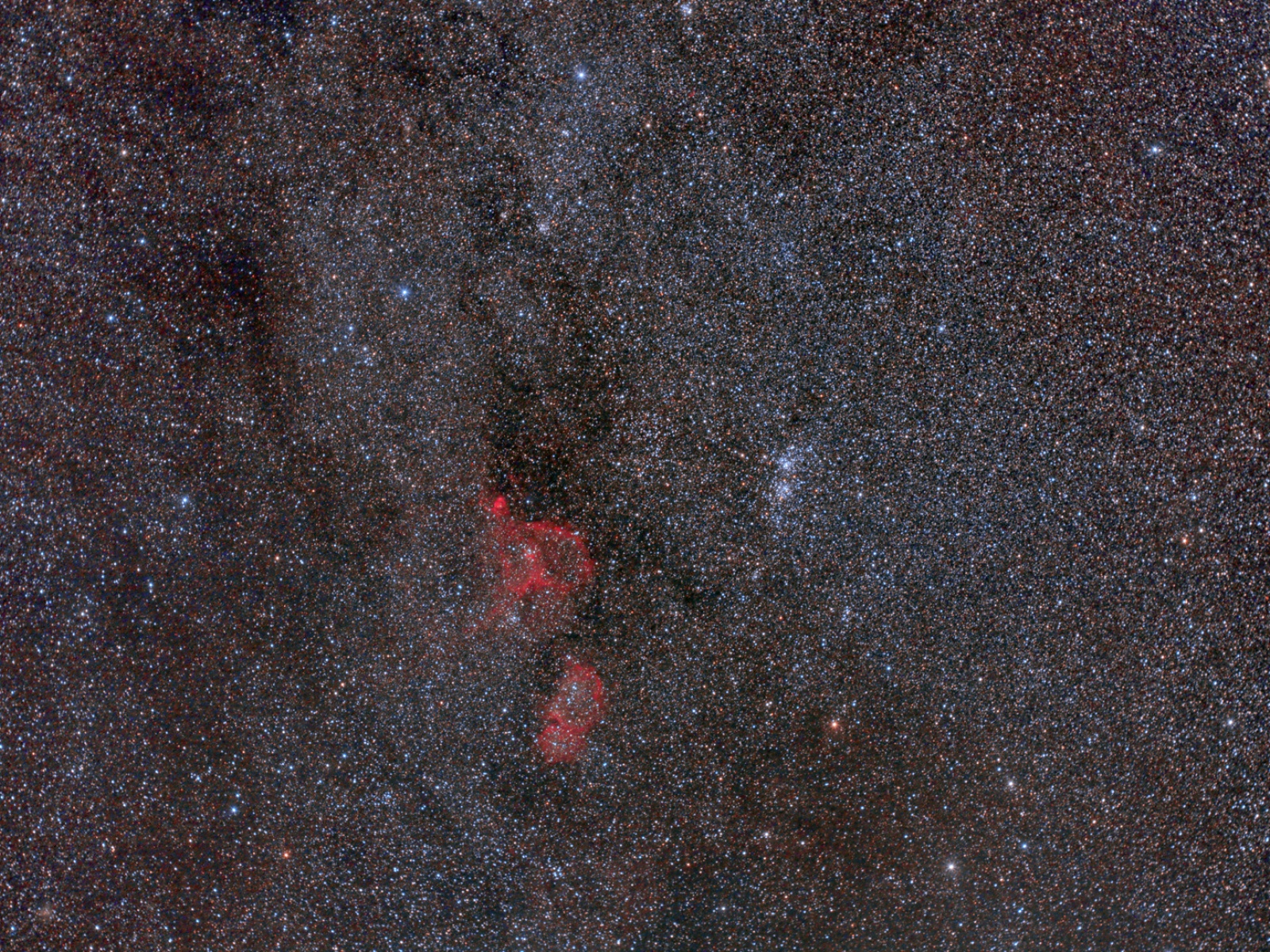 Milky Way Cassiopeia and Perseus at high resolution