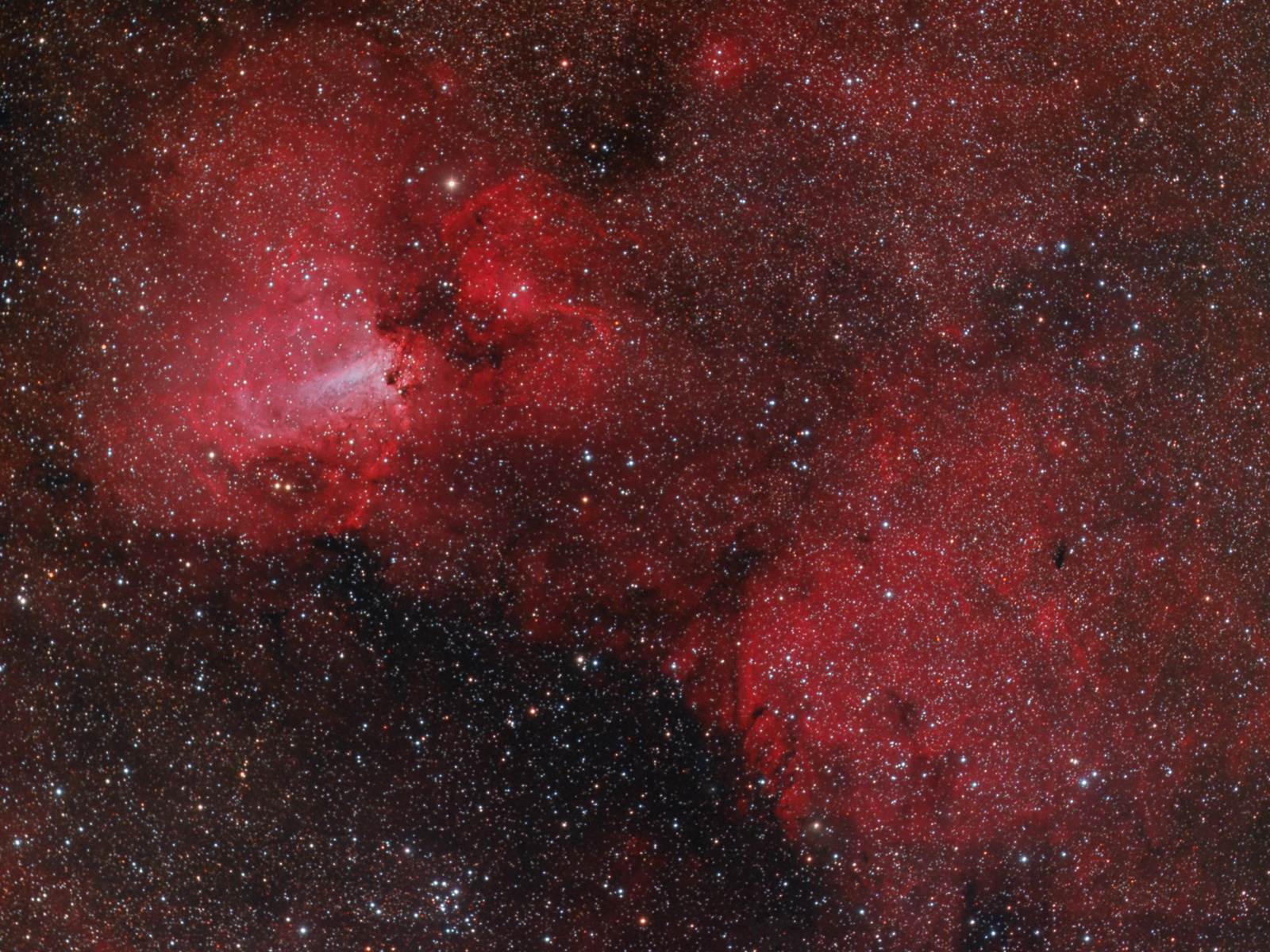 Emission Nebula M17 & IC4701 at high resolution