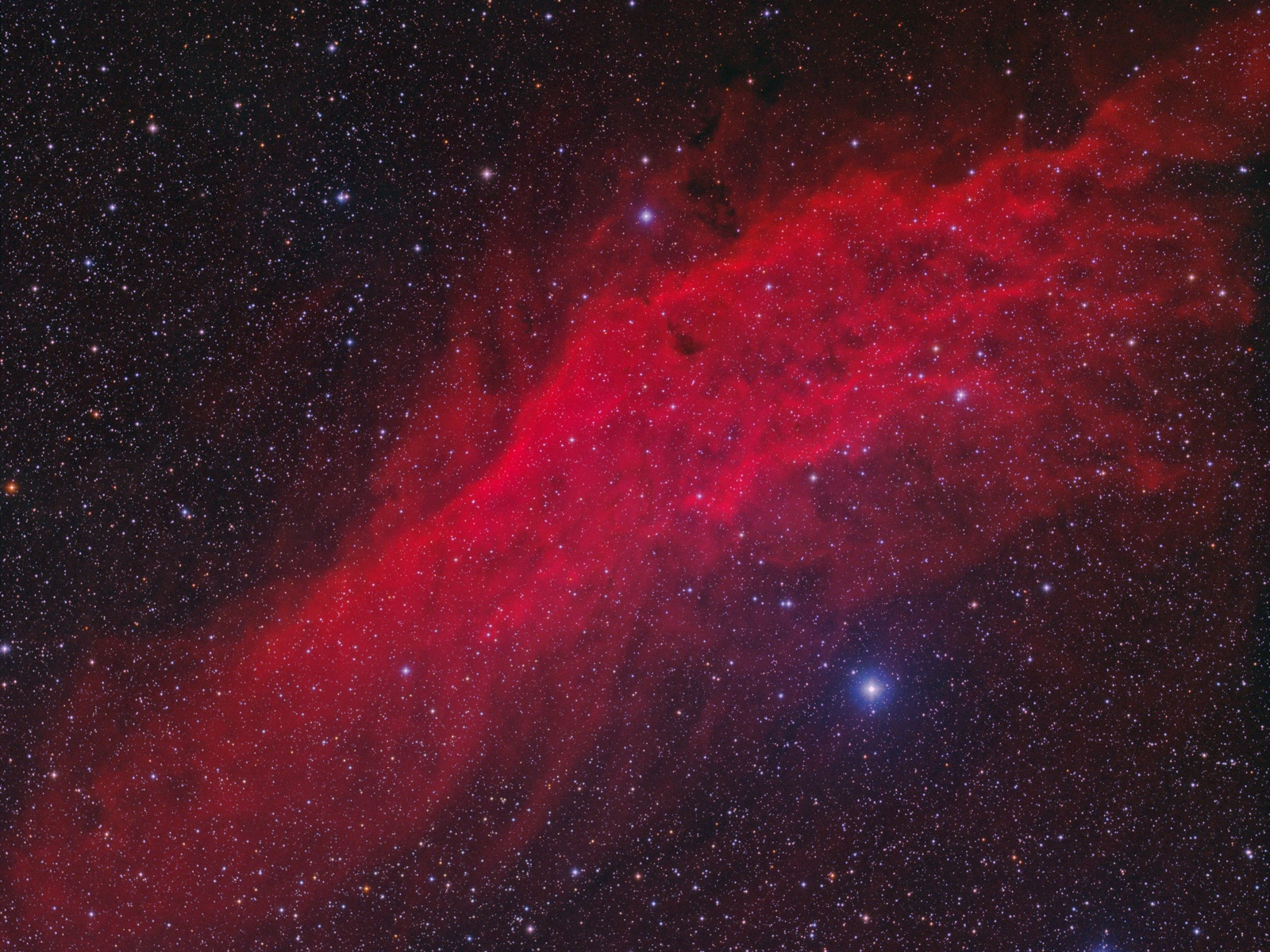 Emission Nebula NGC1499 at high resolution
