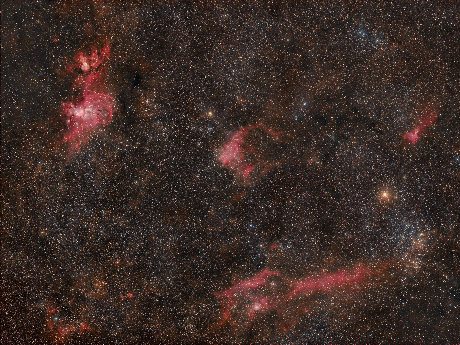 Emission Nebula Eastern Carina at high resolution