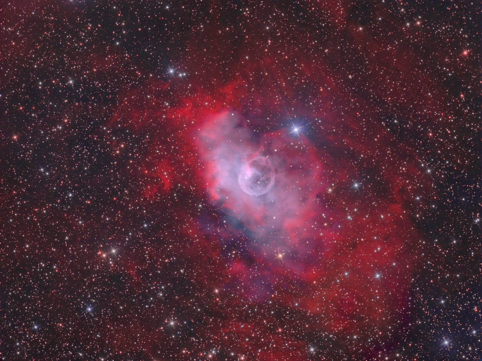 Emission Nebula NGC7635 (Bubble nebula) at high resolution