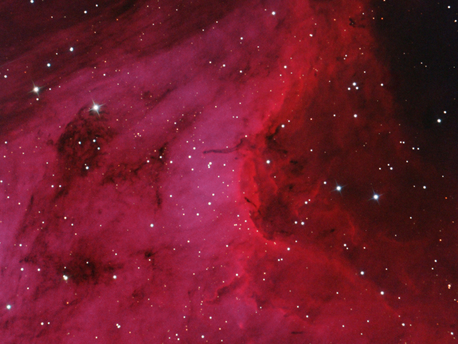 Emission Nebula The Pelikan Wall at high resolution