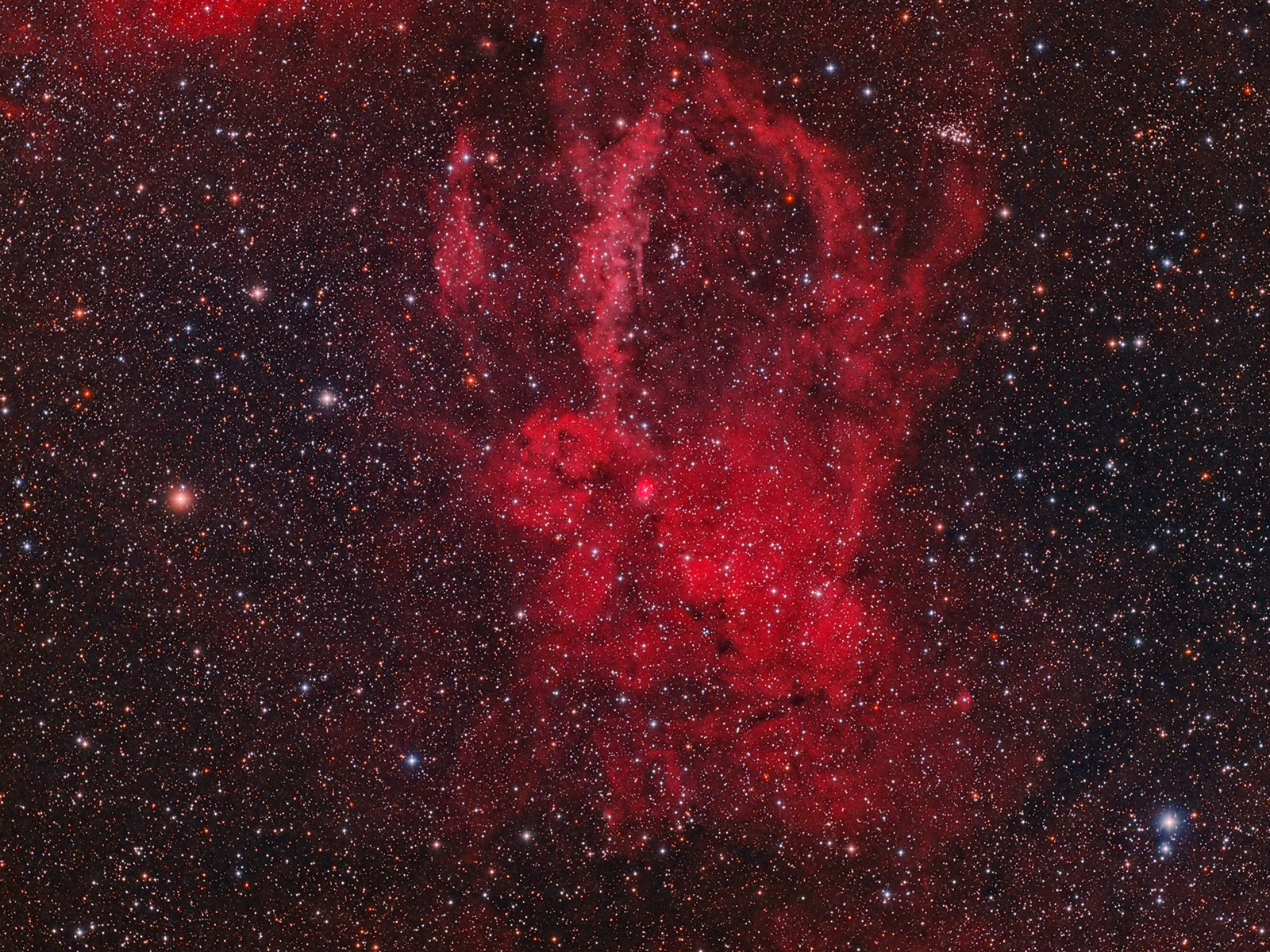 Emission Nebula Sh2-157 at high resolution