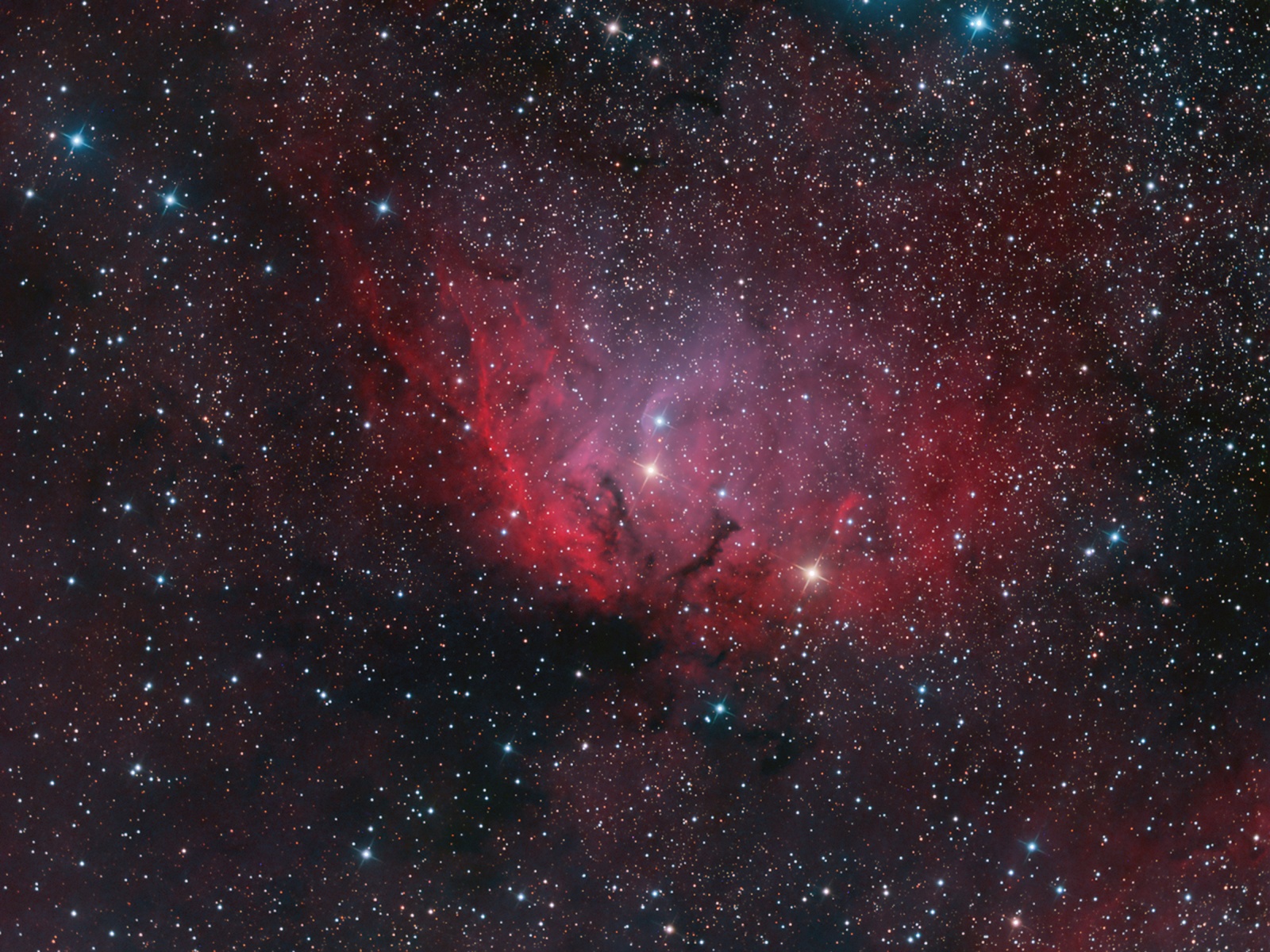Emission Nebula Sh2-101 (Tulip Nebula) at high resolution