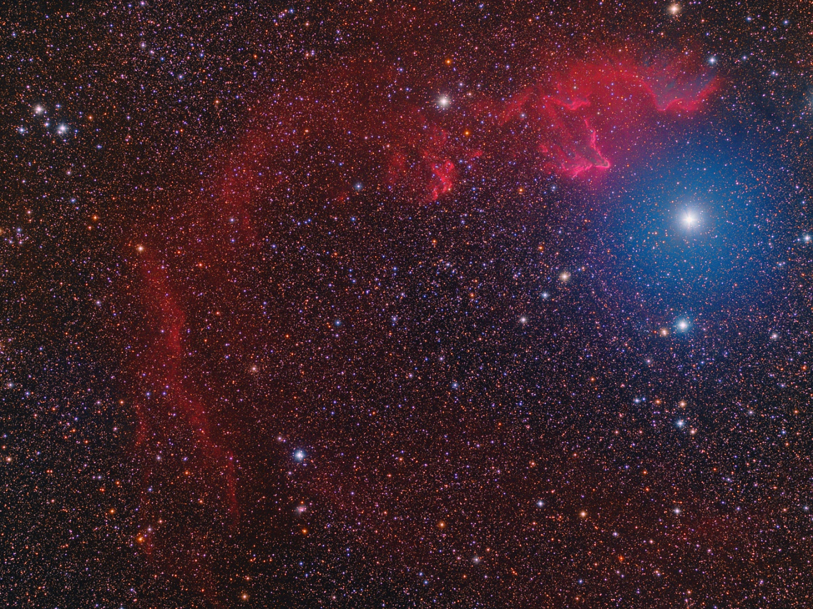 Emission Nebula Around the Ghosts of Cassiopeia at high resolution